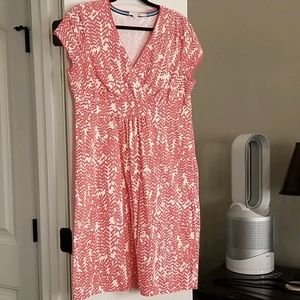 Boden knit dress - coral print